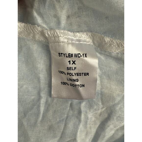 Like Love Pale Blue and White Eyelet Embroidered Maxi Dress 1X - Picture 8 of 8